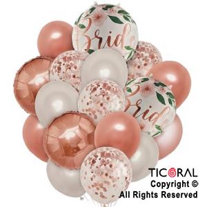 SET DE GLOBOS METALIZADOS BRIDE x 16 UNIDADES